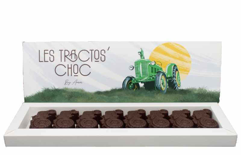 tracteurs en chocolat